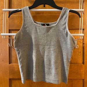 Grey Cropped Tank Top